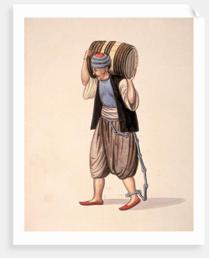 Prisoner in Chains, Ottoman period, third quarter of 18th century by Turkish School