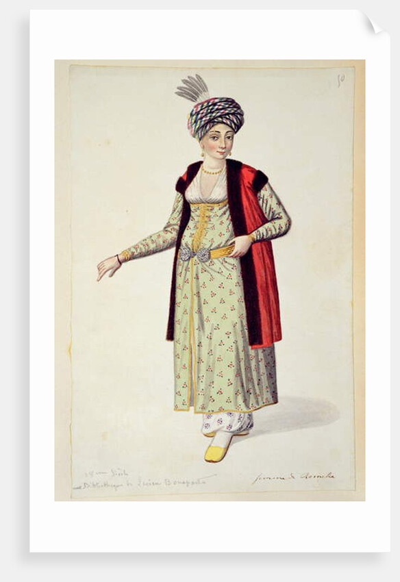 Woman from Rumelia, Ottoman period, third quarter of 18th century by French School
