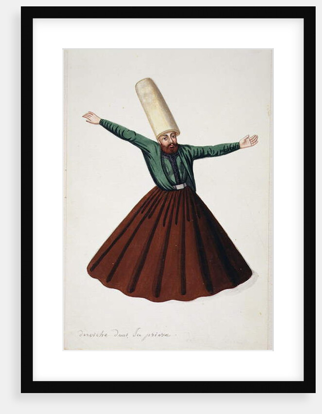 Dervish in Prayer, Ottoman period, third quarter of 18th century by French School