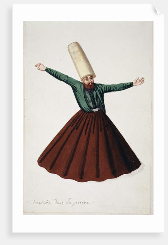 Dervish in Prayer, Ottoman period, third quarter of 18th century by French School