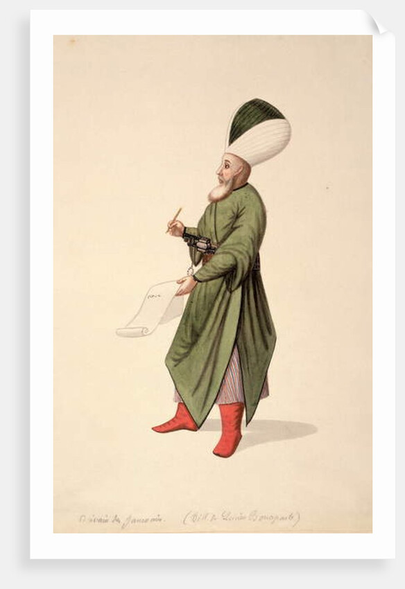 Scribe to the Janissary Commanders, Ottoman period, third quarter of 18th century by French School