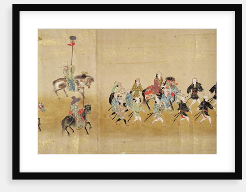 Sixth Korean Embassy to Japan in Meireki 1 at the time of Tokugawa Ietsuna's succession in 1651, possibly by Kano Masunobu by Japanese School