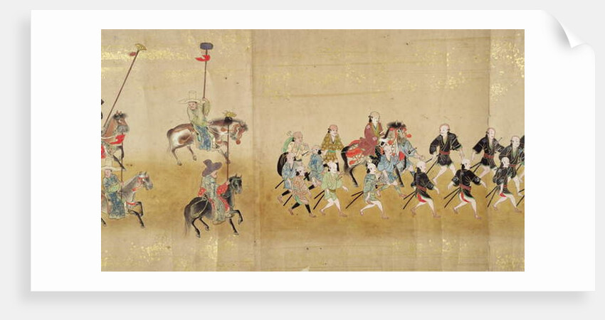 Sixth Korean Embassy to Japan in Meireki 1 at the time of Tokugawa Ietsuna's succession in 1651, possibly by Kano Masunobu by Japanese School