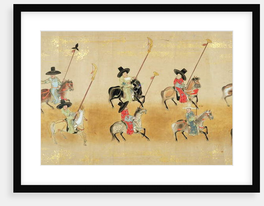 Sixth Korean Embassy to Japan in Meireki 1 at the time of Tokugawa Ietsuna's succession in 1651, possibly by Kano Masunobu by Japanese School