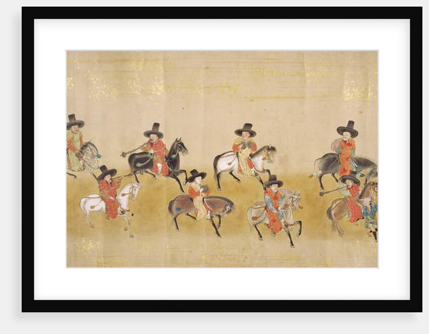 Sixth Korean Embassy to Japan in Meireki 1 at the time of Tokugawa Ietsuna's succession in 1651, possibly by Kano Masunobu by Japanese School