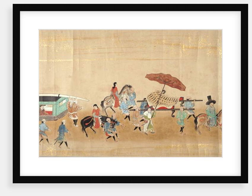 Sixth Korean Embassy to Japan in Meireki 1 at the time of Tokugawa Ietsuna's succession in 1651, possibly by Kano Masunobu by Japanese School