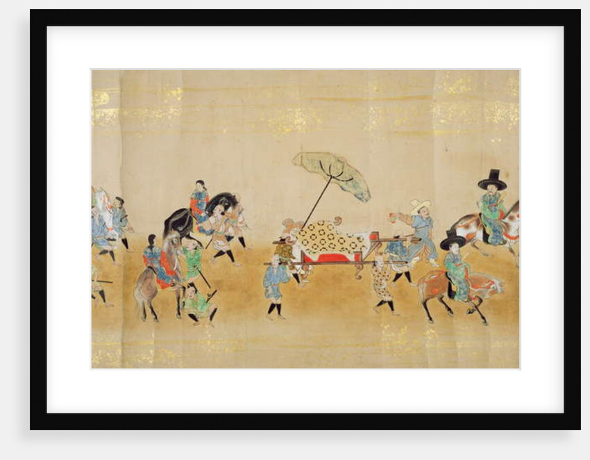 Sixth Korean Embassy to Japan in Meireki 1 at the time of Tokugawa Ietsuna's succession in 1651, possibly by Kano Masunobu by Japanese School