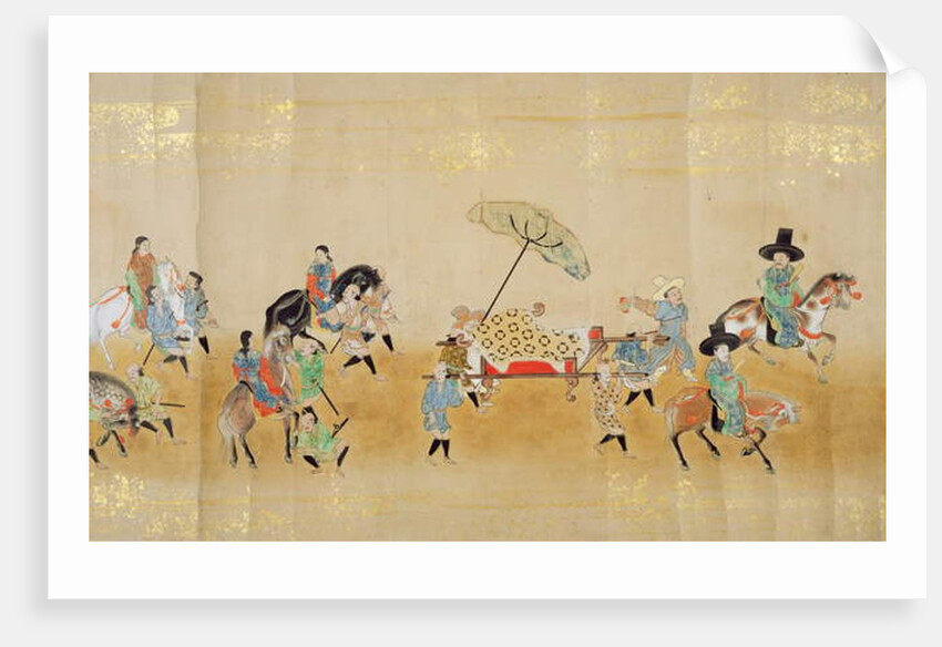 Sixth Korean Embassy to Japan in Meireki 1 at the time of Tokugawa Ietsuna's succession in 1651, possibly by Kano Masunobu by Japanese School