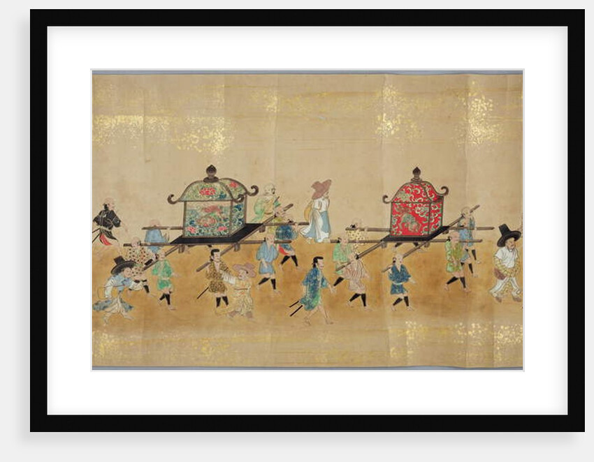 Sixth Korean Embassy to Japan in Meireki 1 at the time of Tokugawa Ietsuna's succession in 1651, possibly by Kano Masunobu by Japanese School