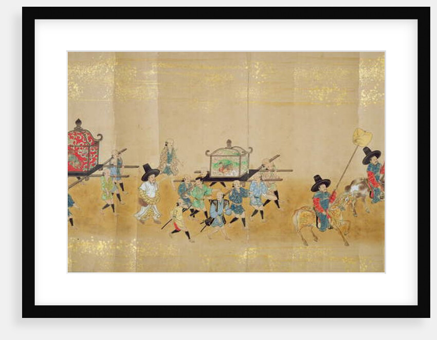 Sixth Korean Embassy to Japan in Meireki 1 at the time of Tokugawa Ietsuna's succession in 1651, possibly by Kano Masunobu by Japanese School
