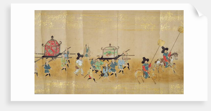 Sixth Korean Embassy to Japan in Meireki 1 at the time of Tokugawa Ietsuna's succession in 1651, possibly by Kano Masunobu by Japanese School
