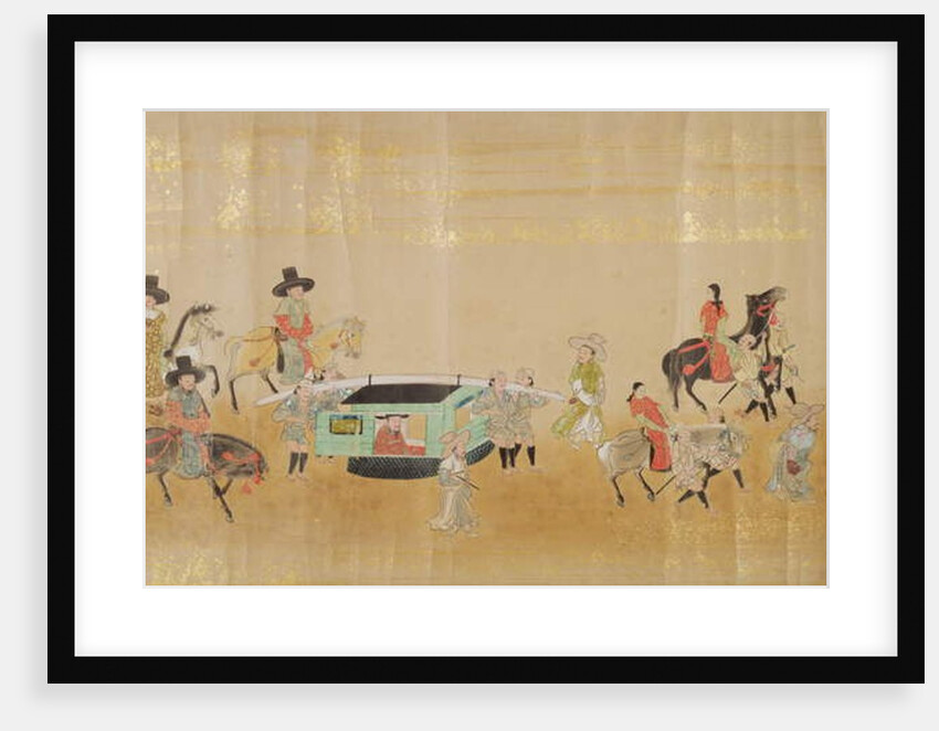 Sixth Korean Embassy to Japan in Meireki 1 at the time of Tokugawa Ietsuna's succession in 1651, possibly by Kano Masunobu by Japanese School