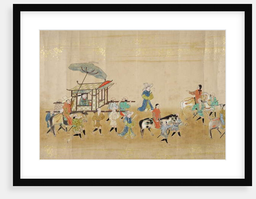 Sixth Korean Embassy to Japan in Meireki 1 at the time of Tokugawa Ietsuna's succession in 1651, possibly by Kano Masunobu by Japanese School