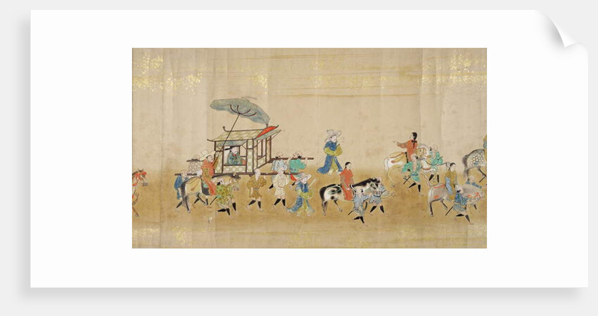 Sixth Korean Embassy to Japan in Meireki 1 at the time of Tokugawa Ietsuna's succession in 1651, possibly by Kano Masunobu by Japanese School