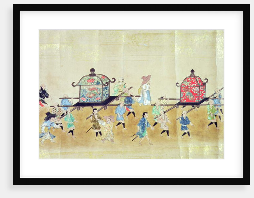 Part of the Sixth Korean Embassy to Japan at the time of Tokugawa Ietsuna's succession in 1651 by Japanese School