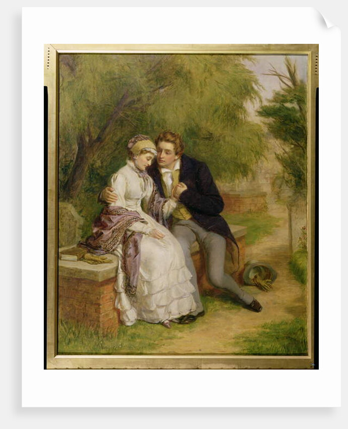 The Lover's Seat: Shelley and Mary Godwin in Old St. Pancras Churchyard, 1877 by William Powell Frith