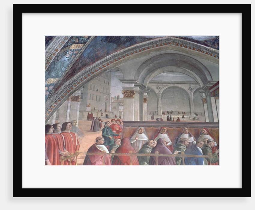 The Loggia and Palazzo della Signoria, Sassetti Chapel, 1483 by Domenico (1449-94) Ghirlandaio