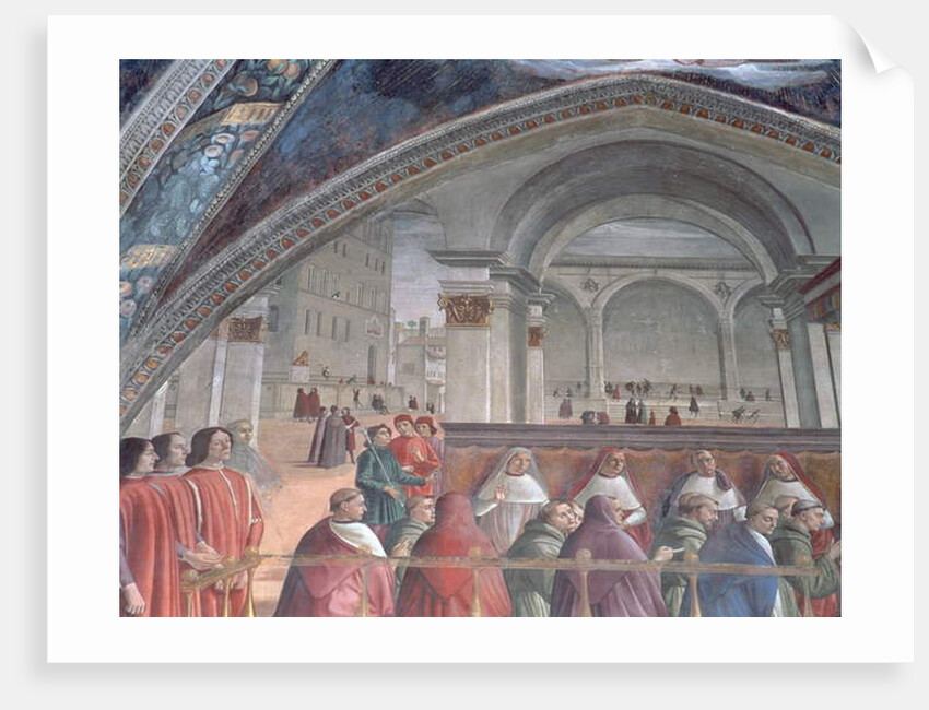 The Loggia and Palazzo della Signoria, Sassetti Chapel, 1483 by Domenico (1449-94) Ghirlandaio