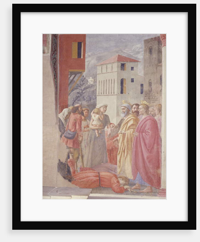 The Distribution of Alms and Death of Ananias by Tommaso Masaccio