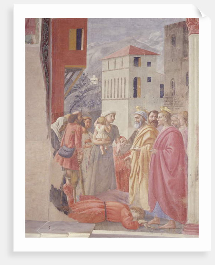 The Distribution of Alms and Death of Ananias by Tommaso Masaccio