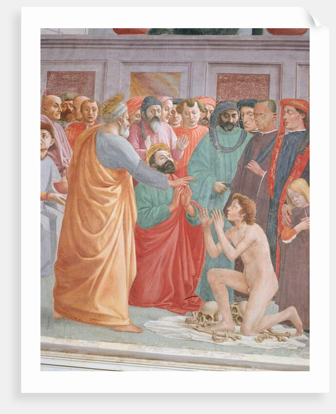 Detail of Raising of the Son of Theophilus and St Peter Enthroned by Filippino Lippi