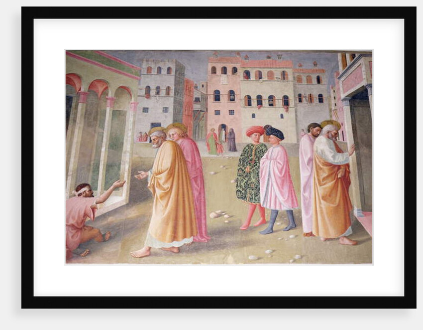 Healing of the Cripple and Raising of Tabitha by Tommaso Masolino da Panicale