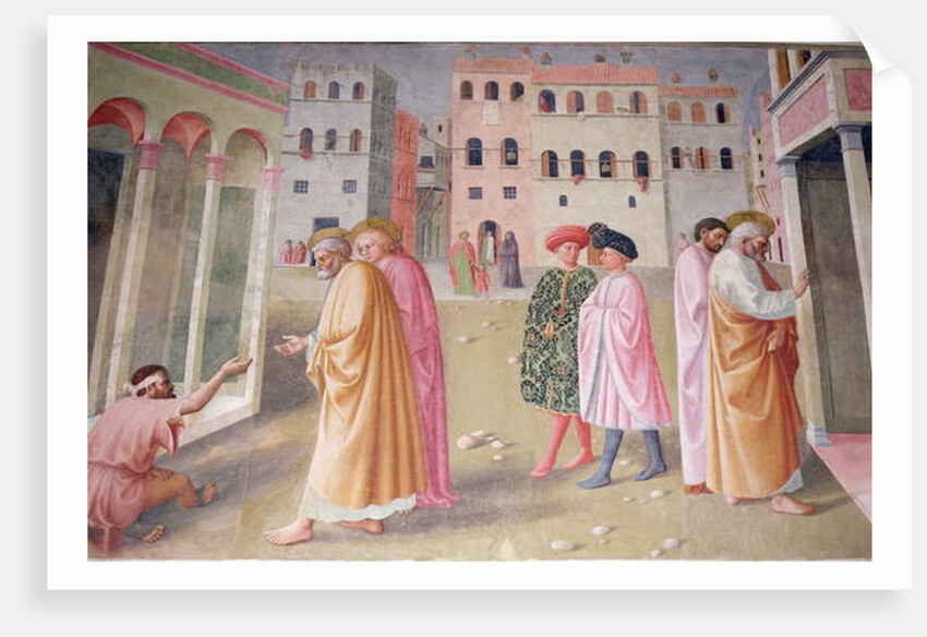 Healing of the Cripple and Raising of Tabitha by Tommaso Masolino da Panicale
