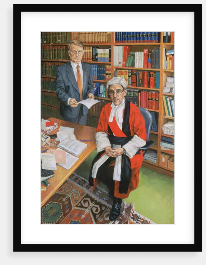 Mr Justice Moses with his Clerk John Furey, 2000 by Vincent Yorke