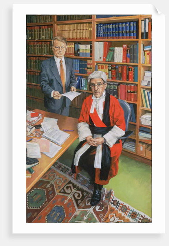 Mr Justice Moses with his Clerk John Furey, 2000 by Vincent Yorke