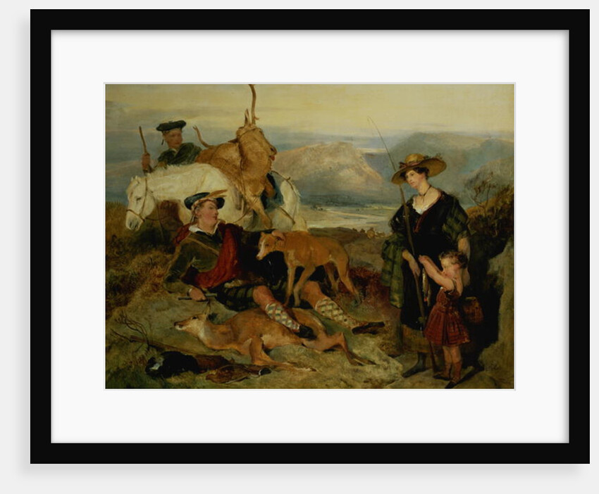Deer Stalking in the Highlands, showing the Duchess of Bedford, the Duke of Gordon and Lord Alexander Russell by Edwin Landseer