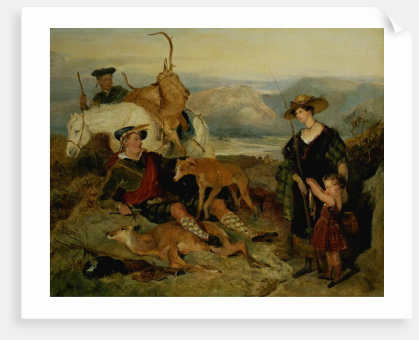 Deer Stalking in the Highlands, showing the Duchess of Bedford, the Duke of Gordon and Lord Alexander Russell by Edwin Landseer