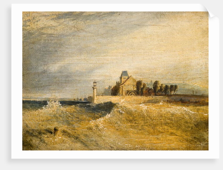 Coast Scene with Pier by Henry Dawson