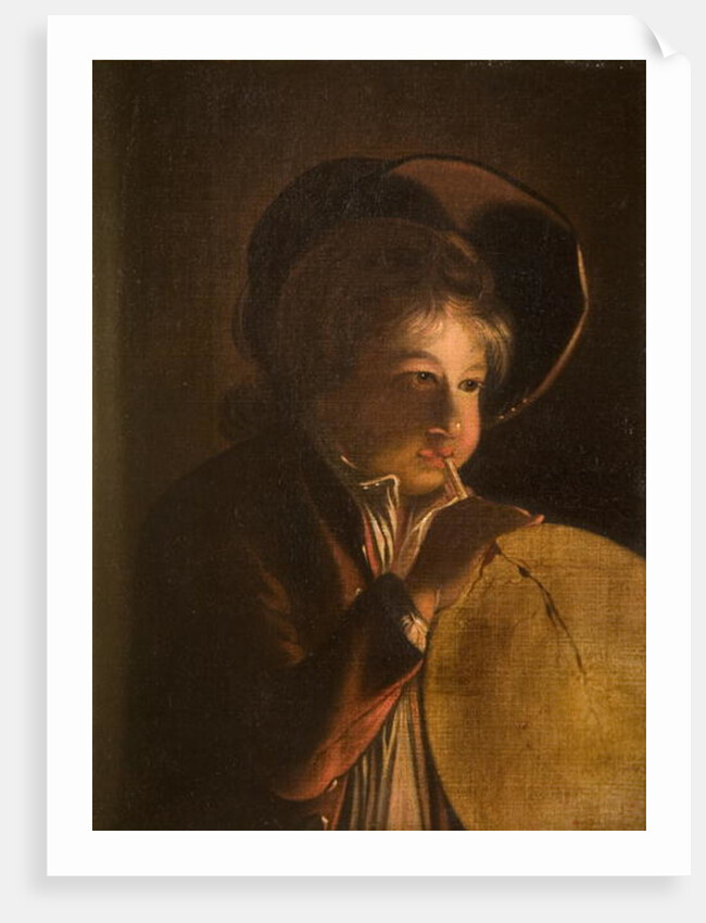 Boy Blowing a Bladder in Candlelight by Joseph Wright of Derby (after)