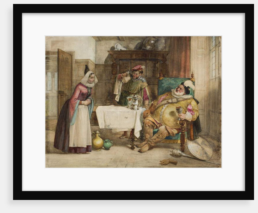 Scene from Shakespeare's 'Merry Wives of Windsor': Falstaff, Bardolf and Hostess, 1860 by William Knight Keeling