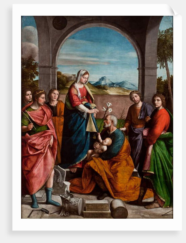 The Holy Family and Saints by Niccolo Pisano