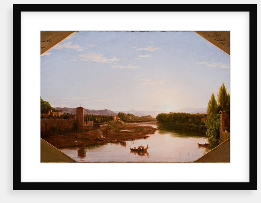 View on the Arno, near Florence, 1837 by Thomas Cole