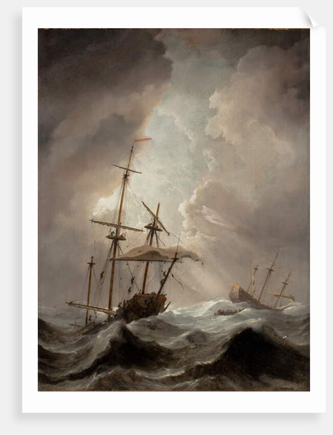 Storm at Sea by Willem van de the Younger Velde