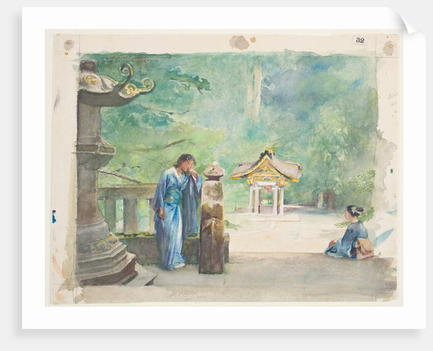 Sacred Font, Iyemitsu Temple by John La Farge or Lafarge