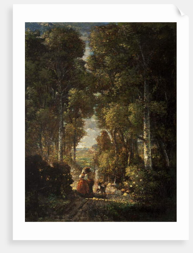 Village Road c.1830-60 by Constant-Emile Troyon