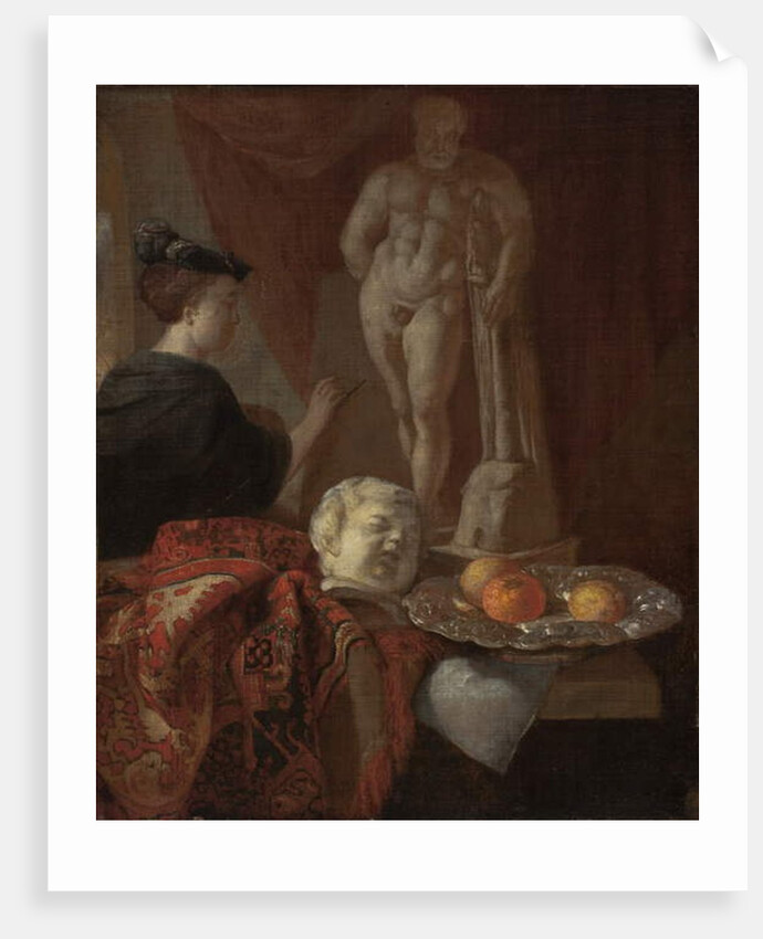 Still Life and a Woman at an Easel, late 1600s by Johannes Voorhout