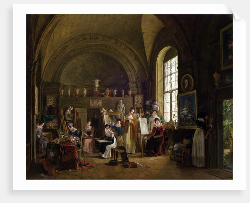 Interior of the Studio of Van Dael and his students at the Sorbonne, 1816 by Philipe Jacques van Bree