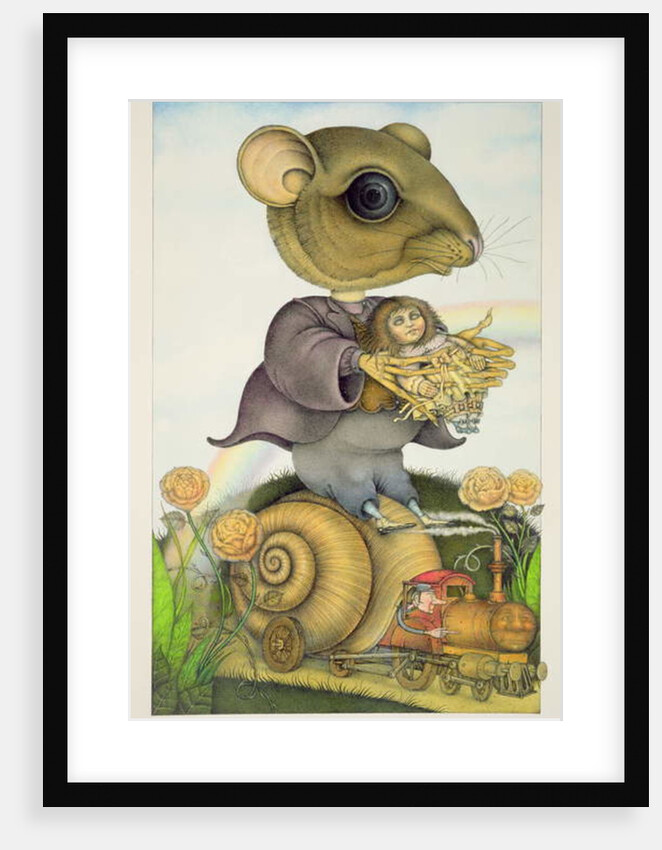 Mouse and Doll on a Snail Train by Wayne Anderson