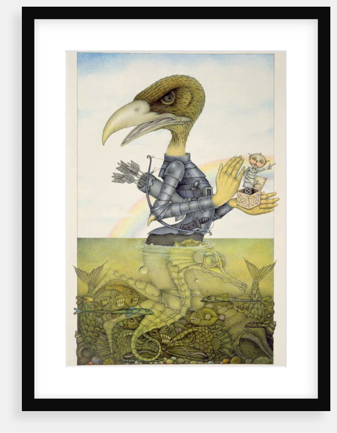 Bird in Armour on Sea Horse by Wayne Anderson