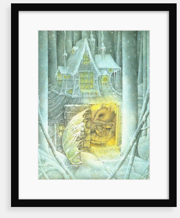 Thumbelina and Mouse in Snow by Wayne Anderson