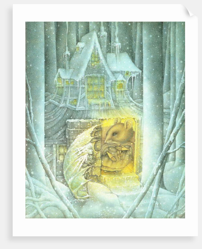 Thumbelina and Mouse in Snow by Wayne Anderson