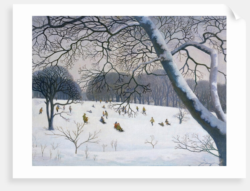 Tobogganing at the Golf Course by Bell-Currie Walter