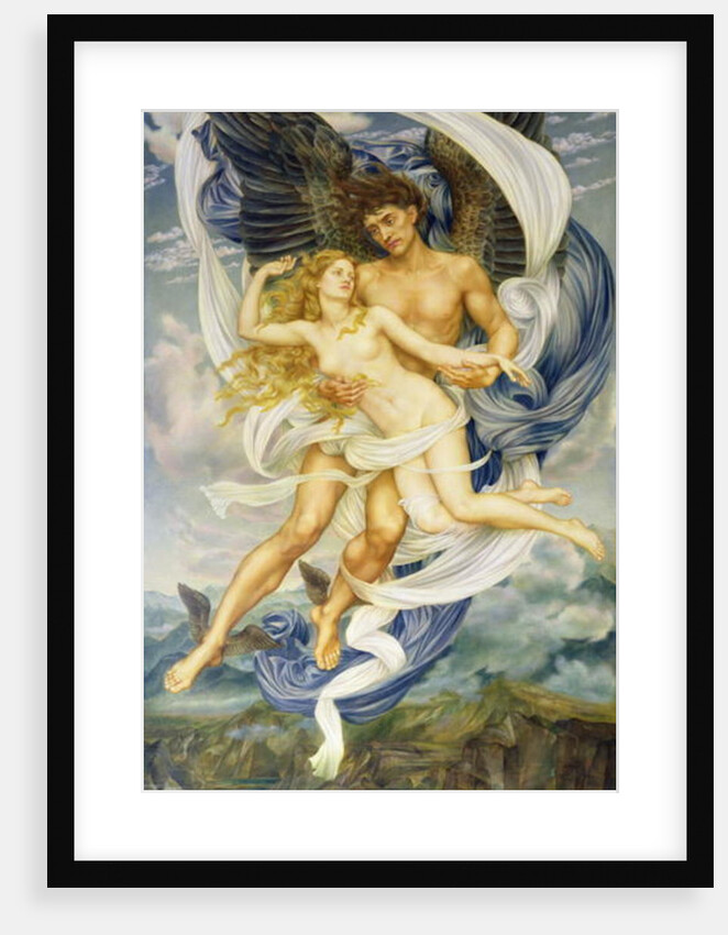Boreas and Oreithyia, 1896 by Evelyn De Morgan