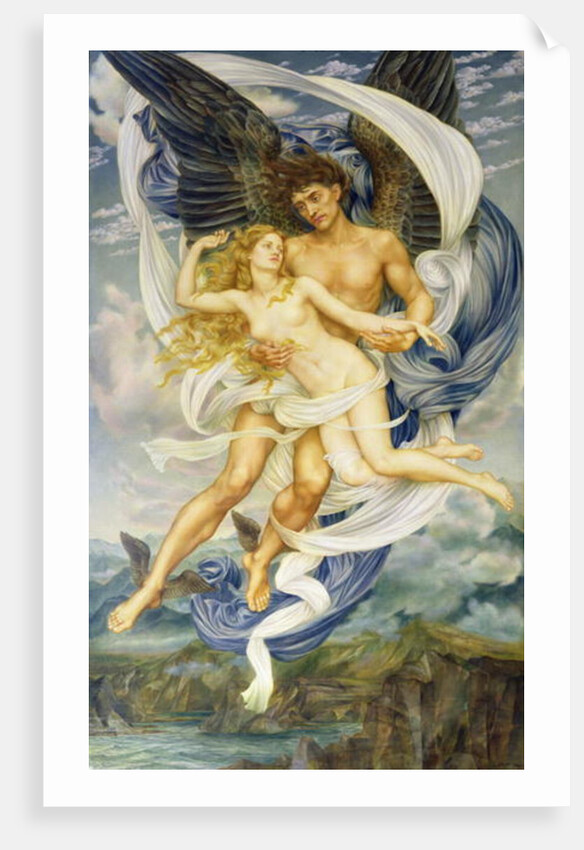Boreas and Oreithyia, 1896 by Evelyn De Morgan