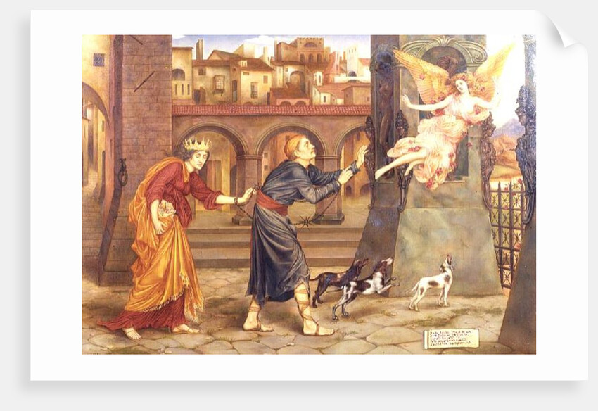 Blindness and Cupidity Chasing Joy from the City, 1897 by Evelyn De Morgan