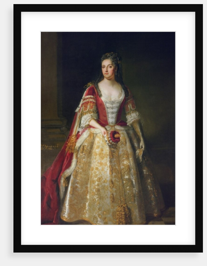 Portrait of Angelina Magdalena, second wife of 1st Viscount St. John in coronation robes, 1727 by Godfrey Kneller